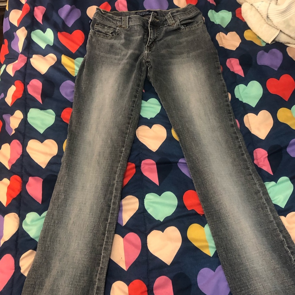 Dark wash bootcut jeans